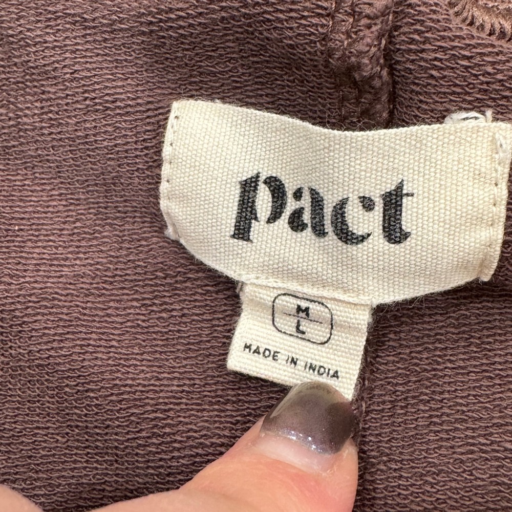 Set of 2 Pact Soft Organic Cotton Cropped Shrug Cardigan Bundle Brown Pink M/L - Picture 7 of 9
